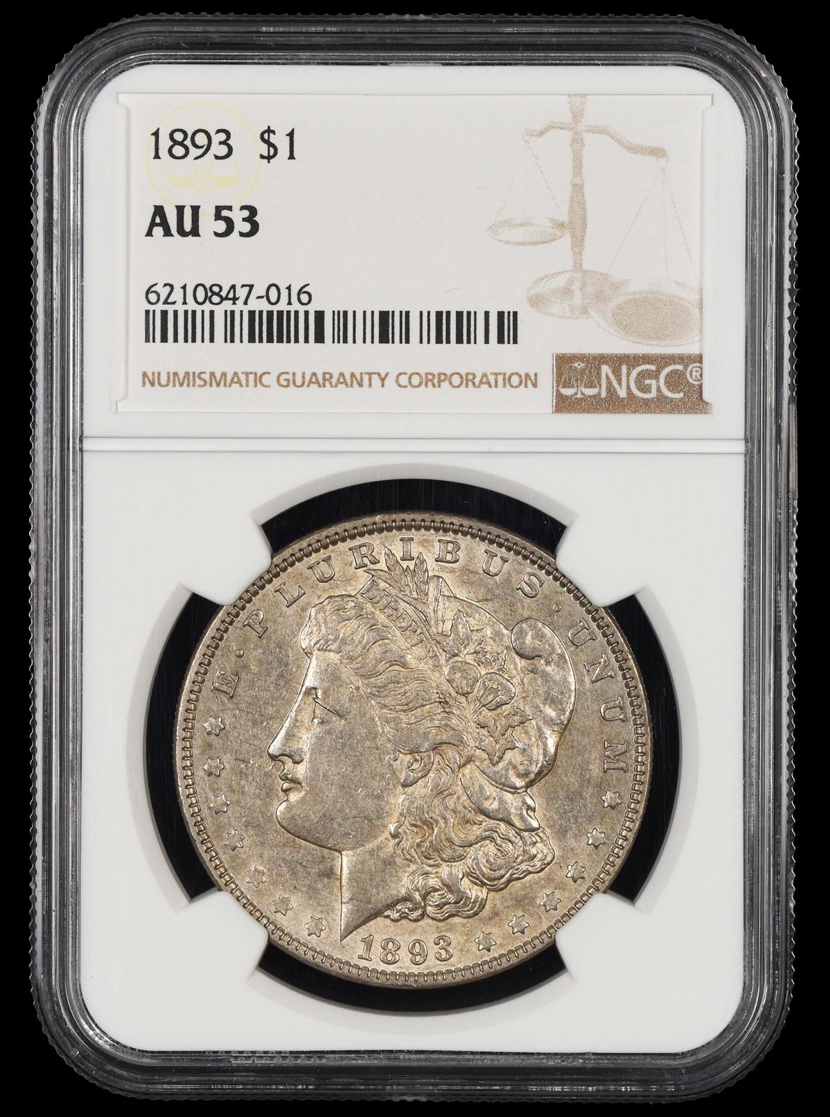 1893 $1 NGC AU-53