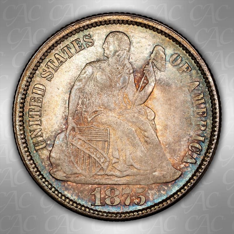 1875 10C CACG MS 66