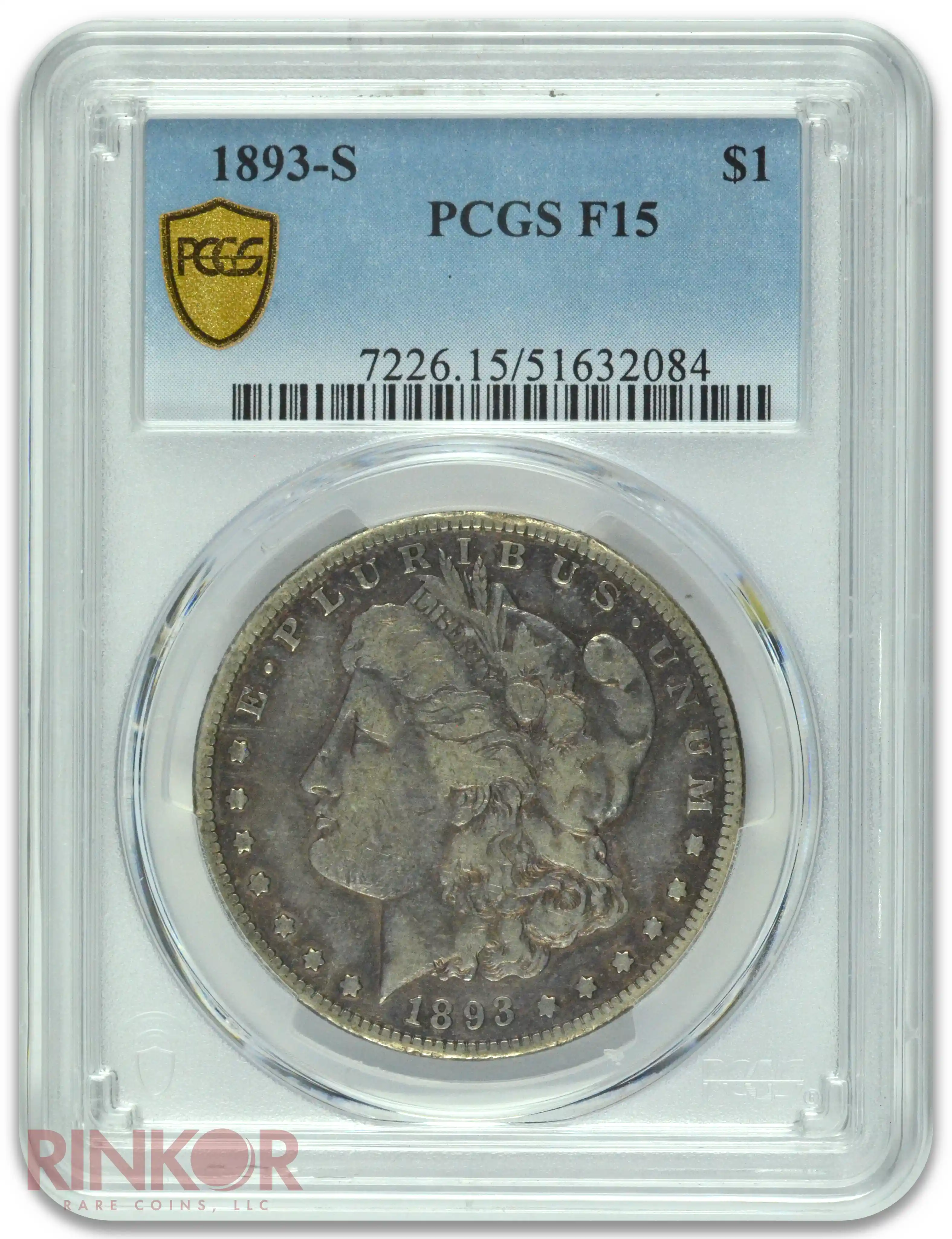 1893-S $1 Morgan Dollar PCGS F-15