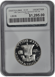1956 Type 2 Franklin Half Dollar NGC (99) PF 69