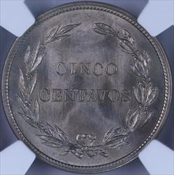 W Ecuador 1918 5C NGC MS65 CERT#5714986-012 