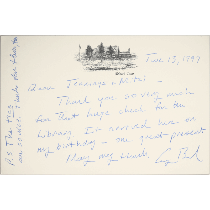 George H. W. Bush Hand Written Letter 