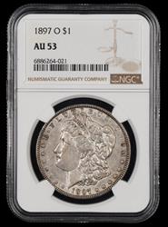 1897 O $1 NGC AU53 AU53