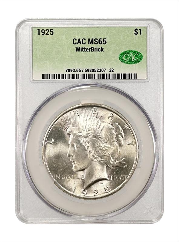 1925 $1 CAC MS 65