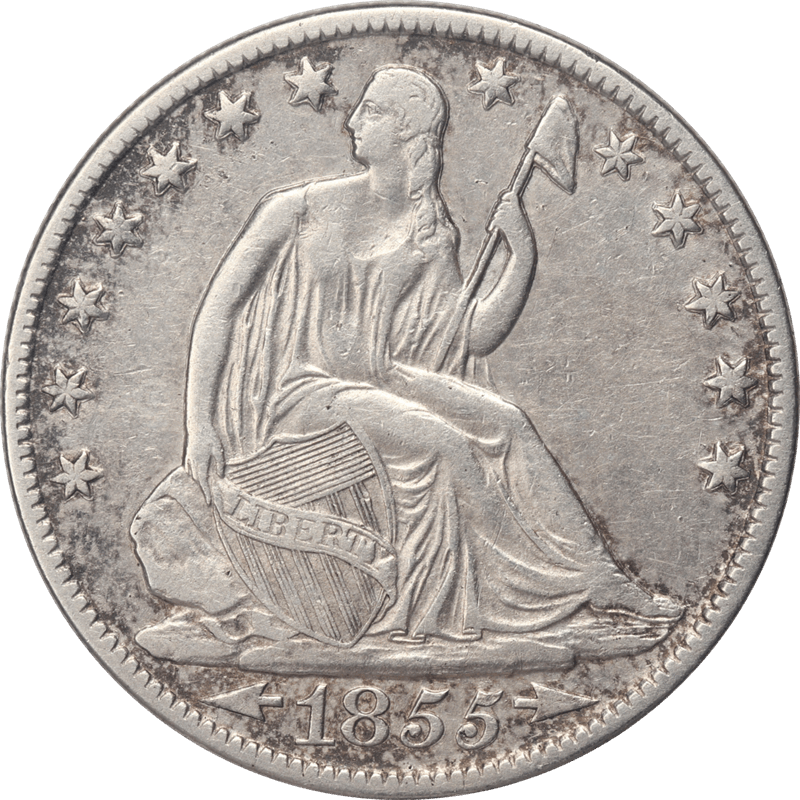 1855-O Liberty Seated Half Dollar 50c with Arrows  Circulated, Extremely Fine