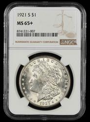 1921 S $1 NGC MS 65+