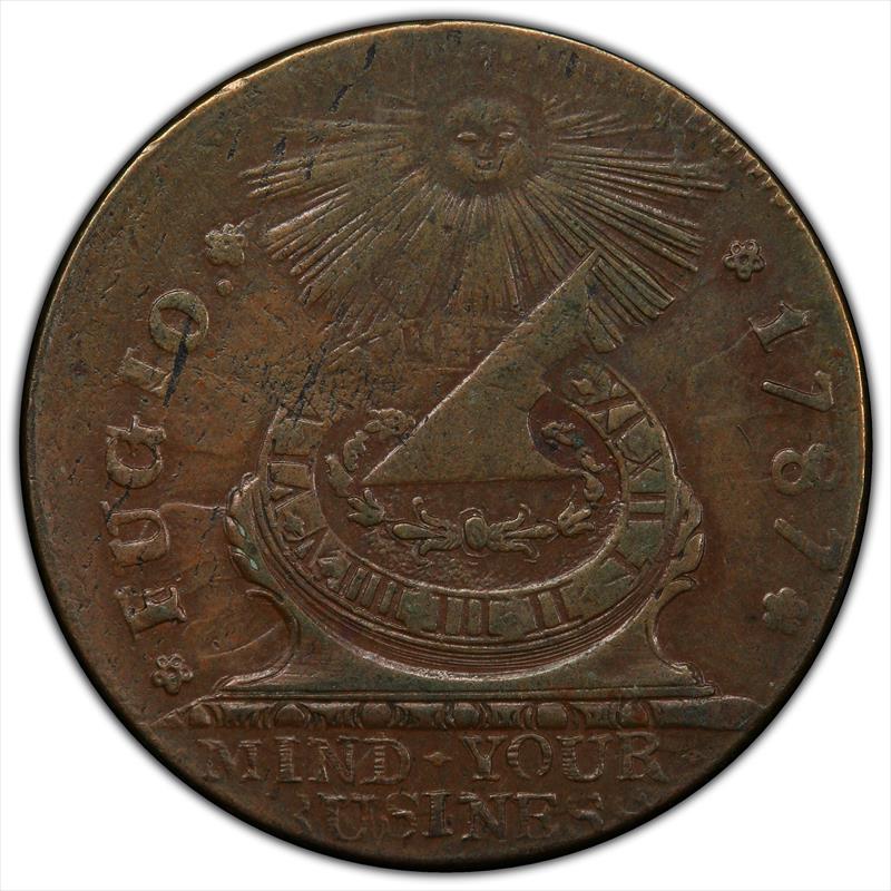 1787 Fugio Cent STATES UNITED 4 Cinq PCGS XF-45