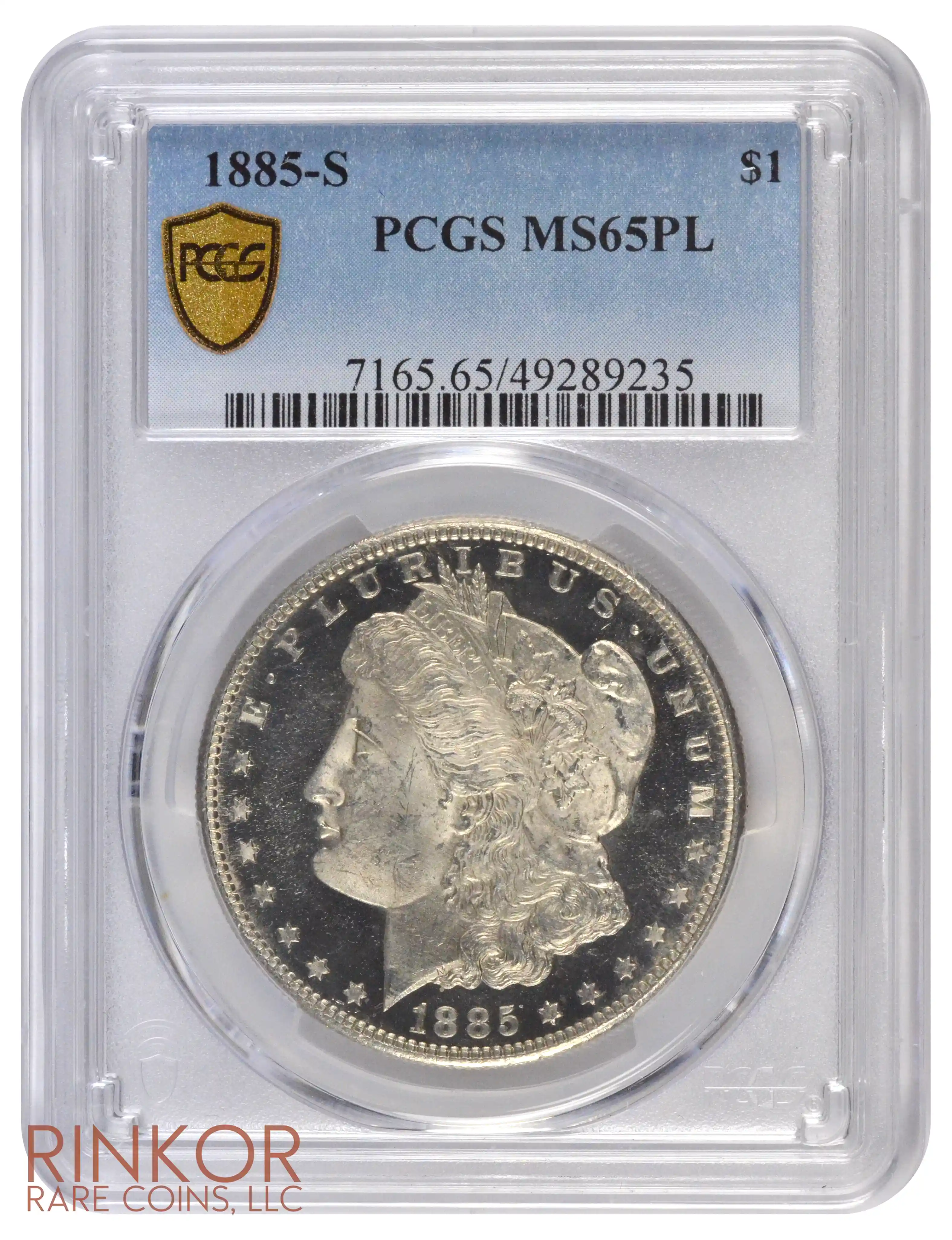 1885-S $1 PCGS MS 65 PL