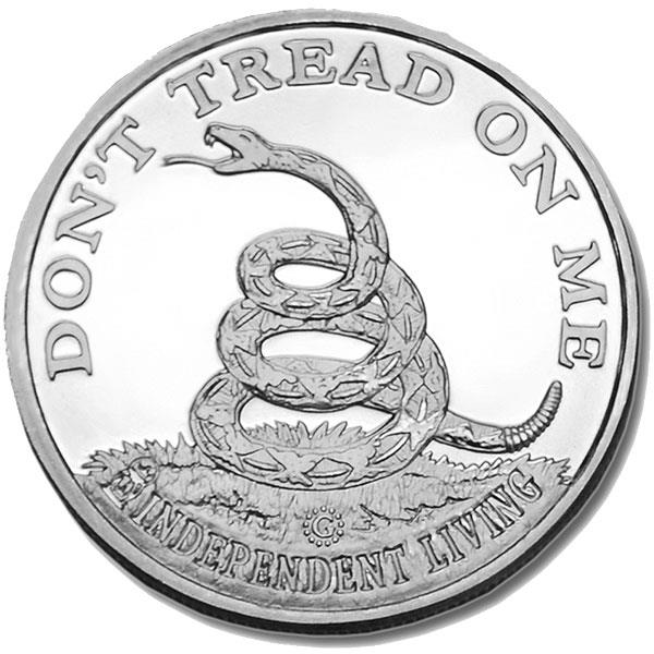 Independent Living Minted 1oz Silver Boston Tea Party Dont Tread on Me Rounds 