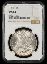 1899 $1 NGC  MS64