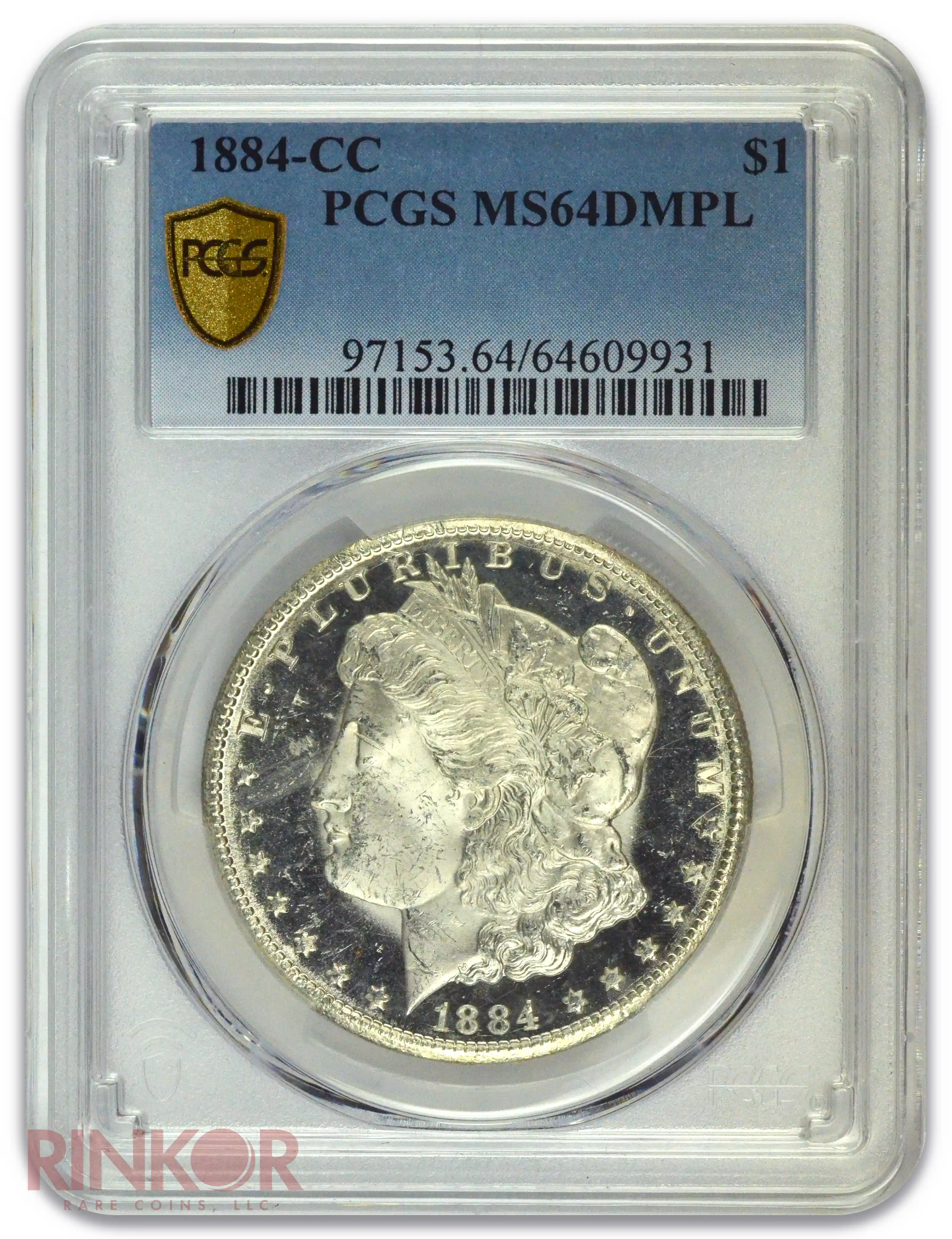 1884-CC $1 Morgan Dollar PCGS MS 64 DMPL