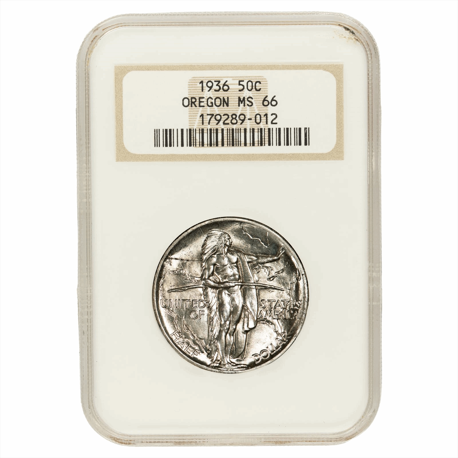 1936 Oregon Commemorative Half Dollar 50C NGC MS 66