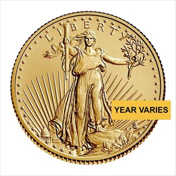 1/4 oz Gold Eagle - BU (Year Varies)  other side