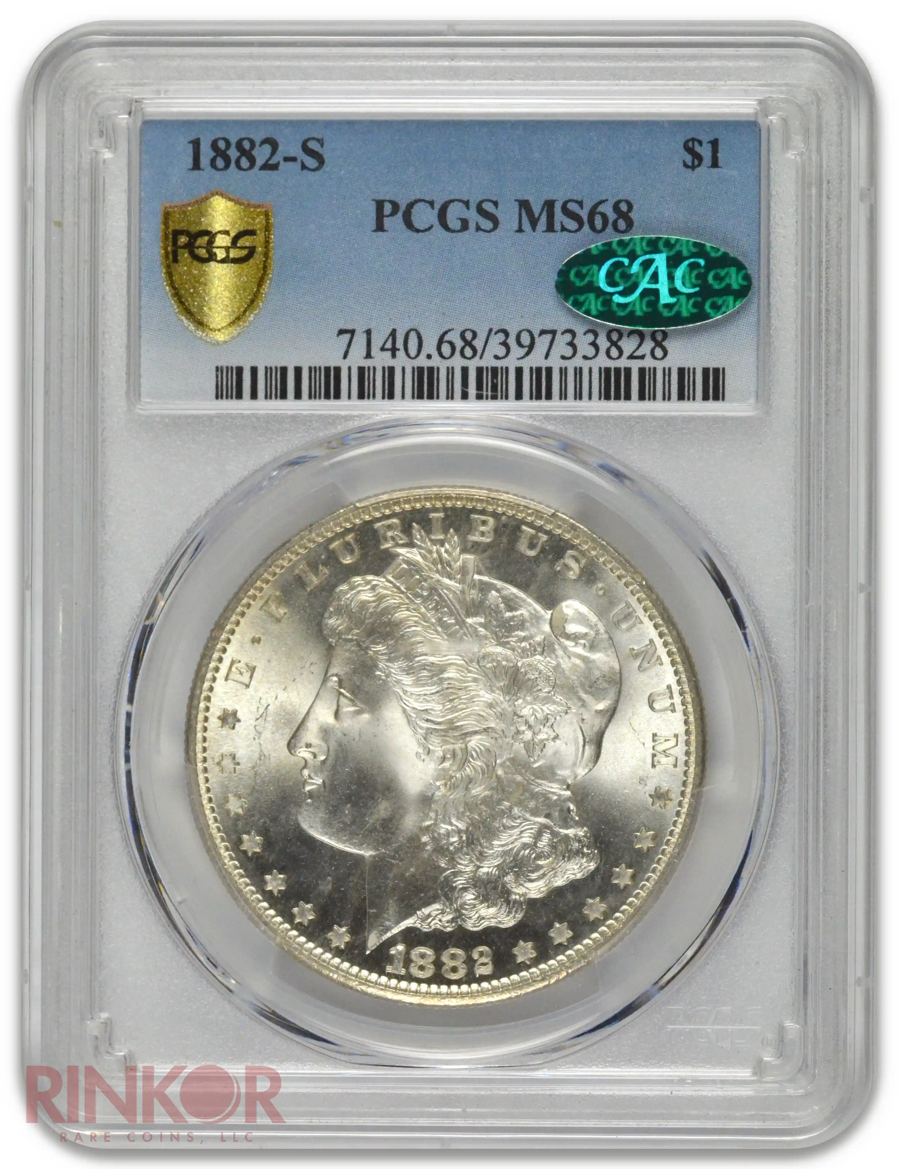 1882-S $1 Morgan Dollar PCGS MS 68 CAC