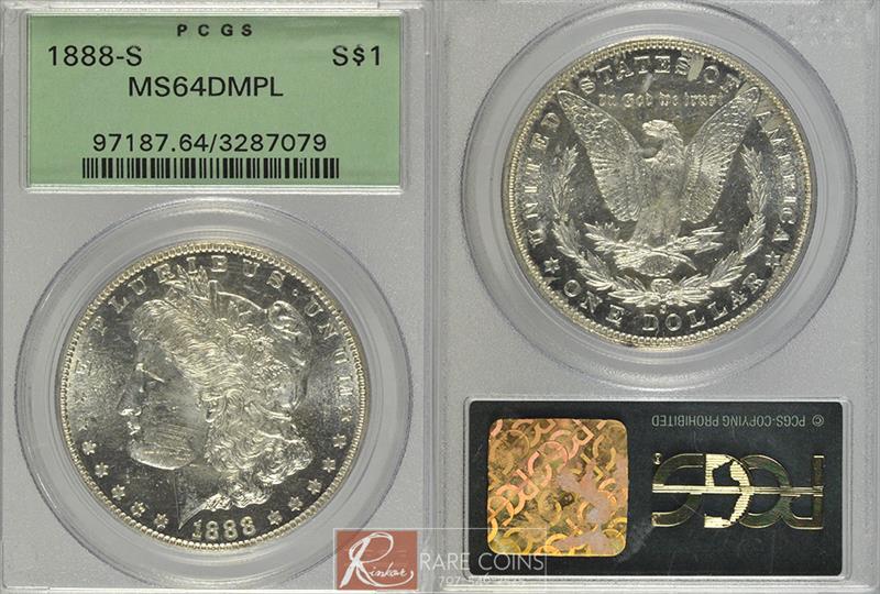 1888-S $1 PCGS MS 64 DMPL 