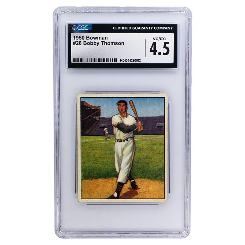 1950 Bowman Bobby Thomson #28 CGC VG/EX+ 4.5 