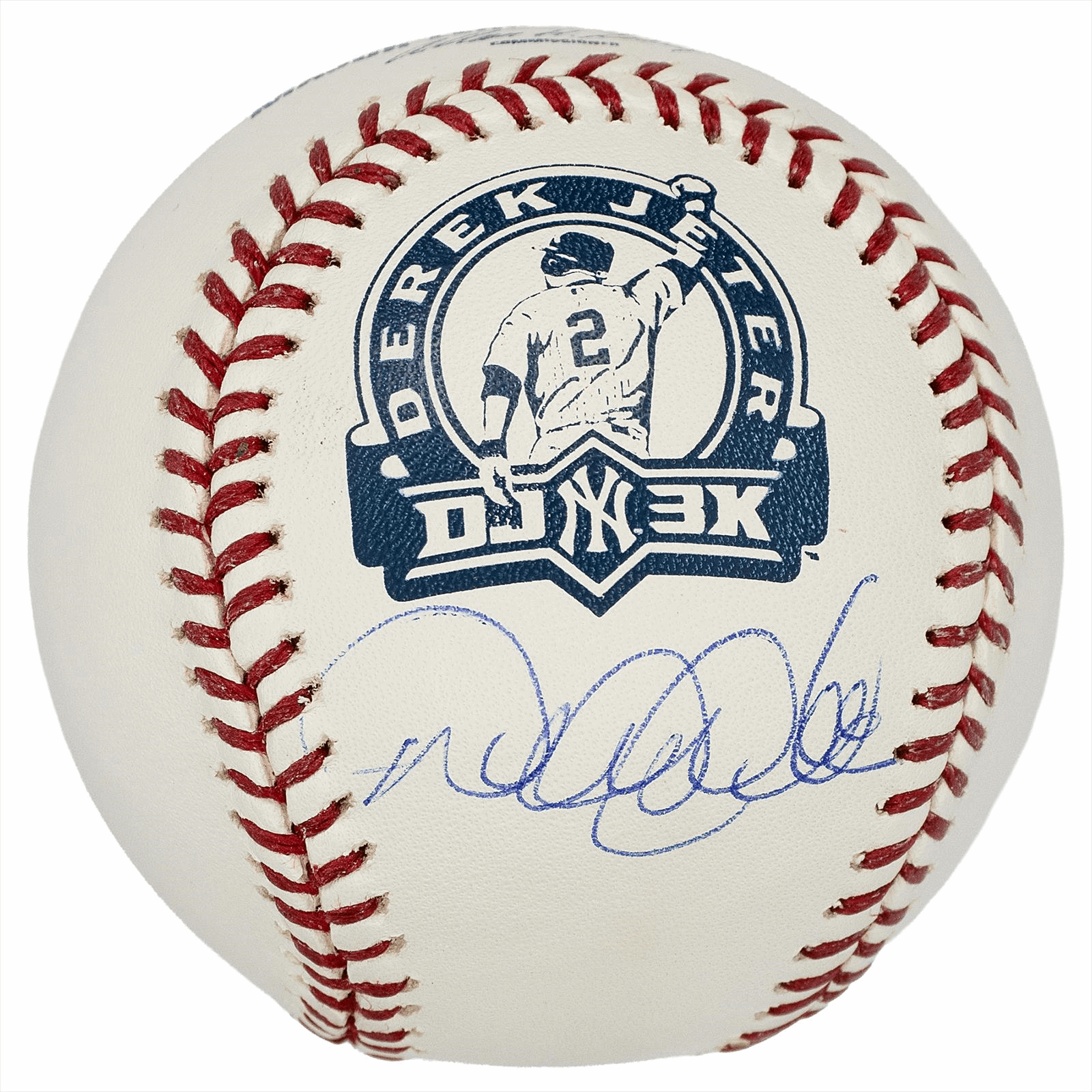 Derek Jeter Autographed 3,000th Hit Commemorative Baseball MLB & Steiner Certified  