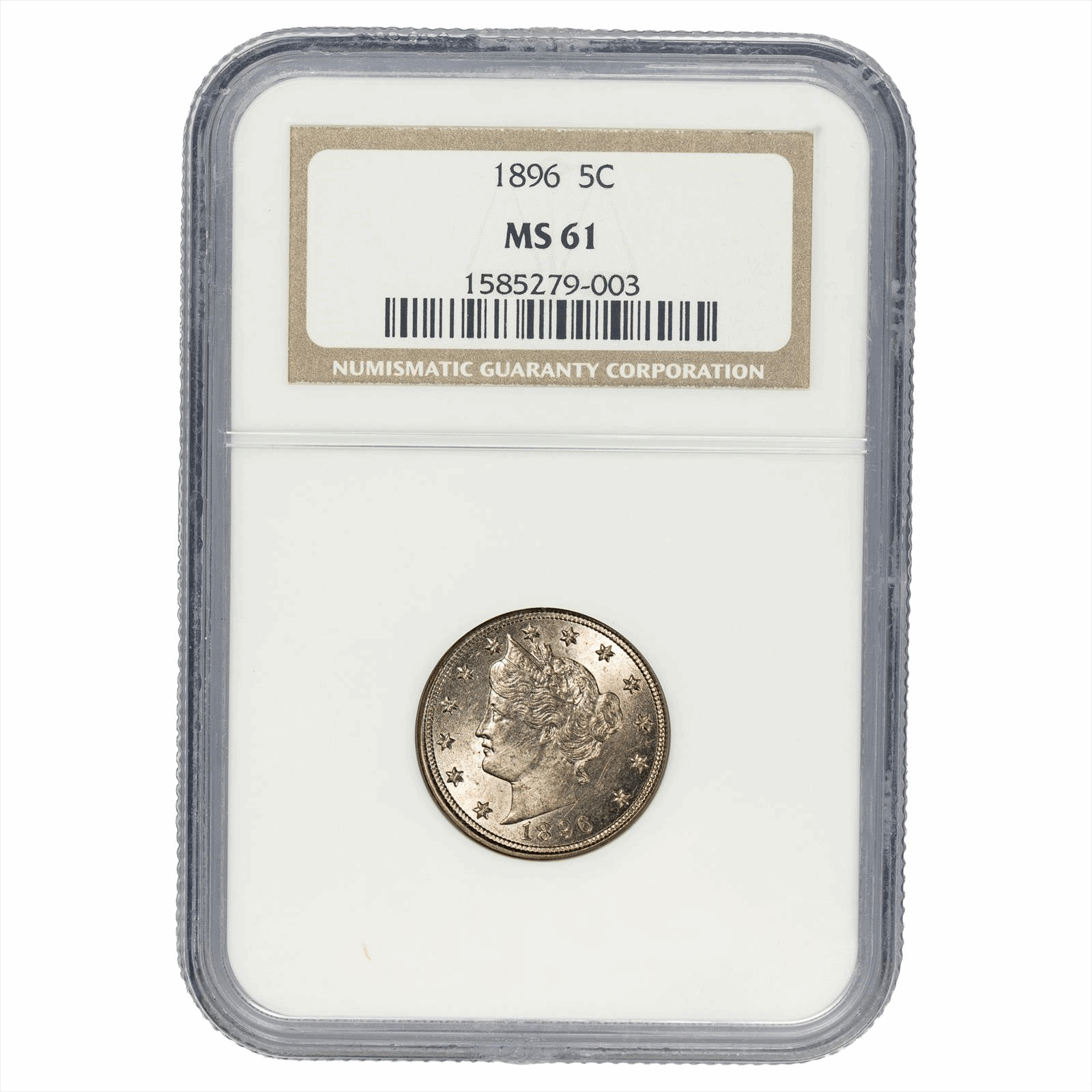 1896 Liberty V Nickel NGC MS 61 
