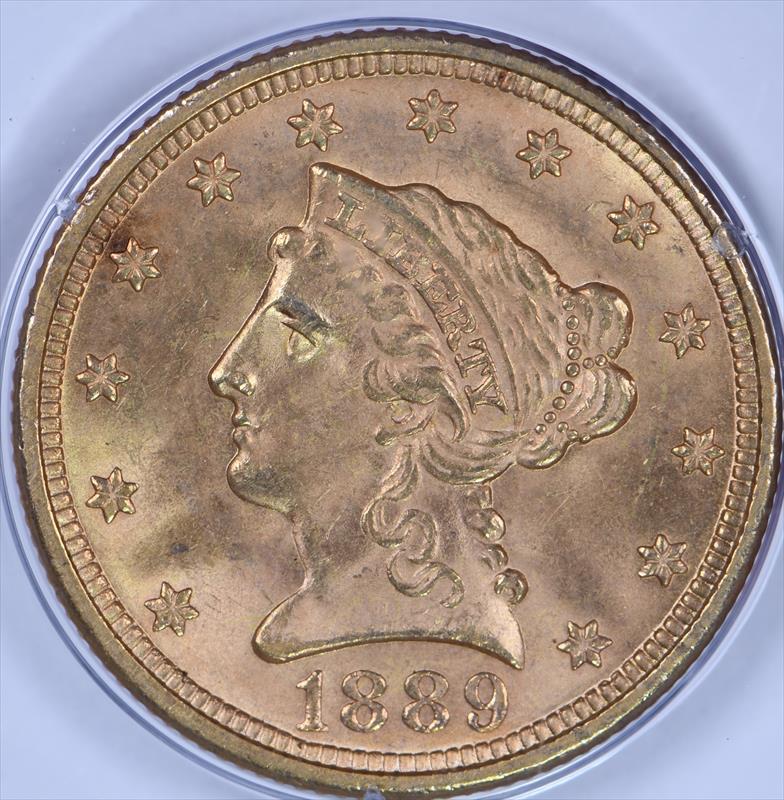 1889 $2.50 PCGS MS63 CAC RATTLER