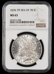 1878 7TF Rev Of 78 $1 NGC MS 63