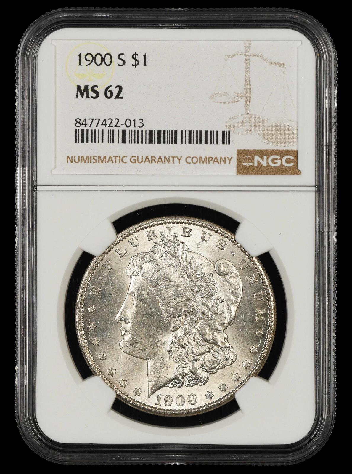 1900 S $1 NGC  MS62