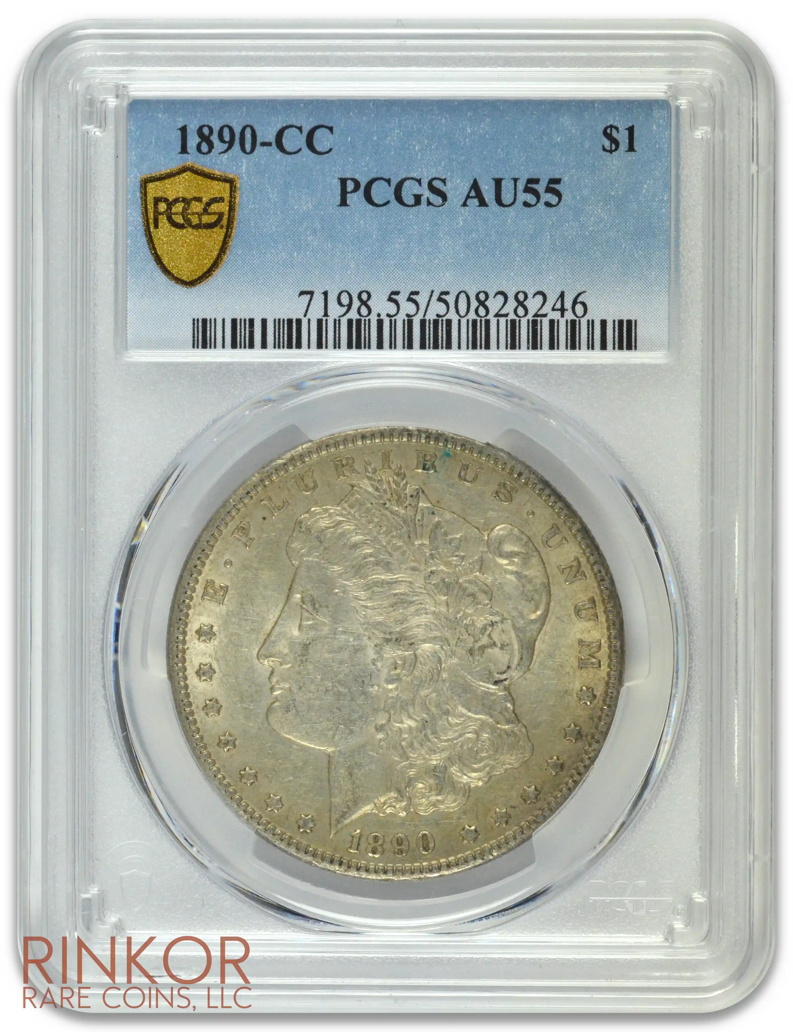 1890-CC $1 PCGS AU-55