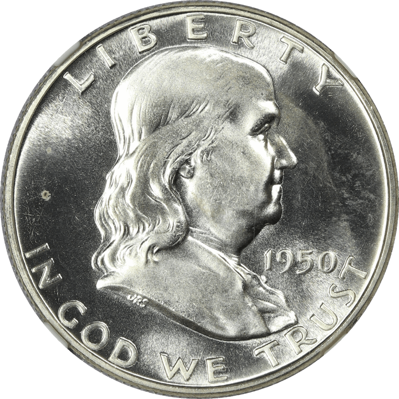 1950 Franklin Half Dollar 50c, NGC PR 66 - Lovely Coin