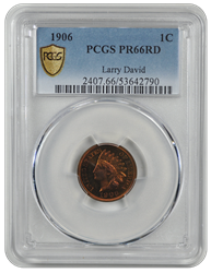 1906 Indian Head PCGS RD 66