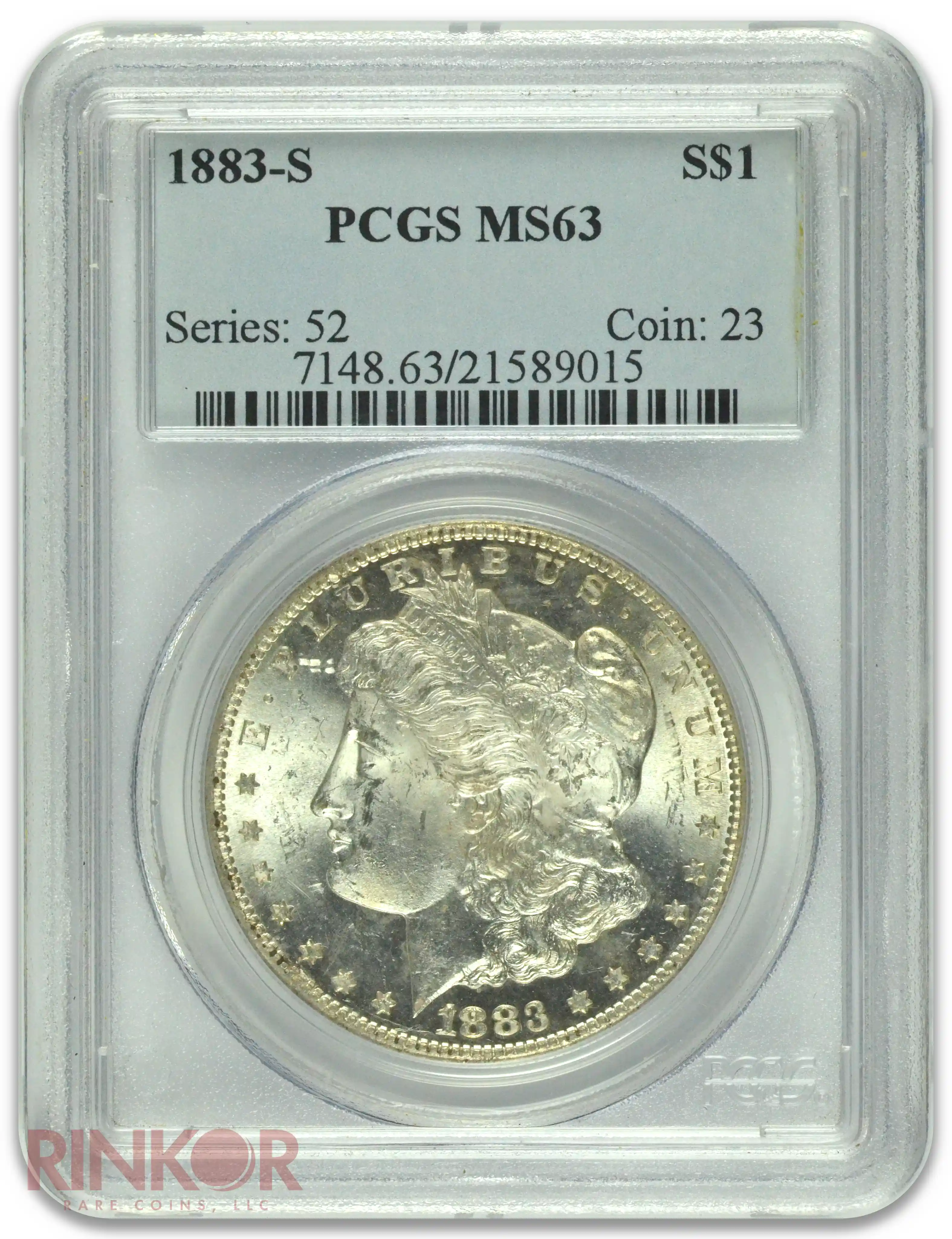 1883-S $1 PCGS MS 63