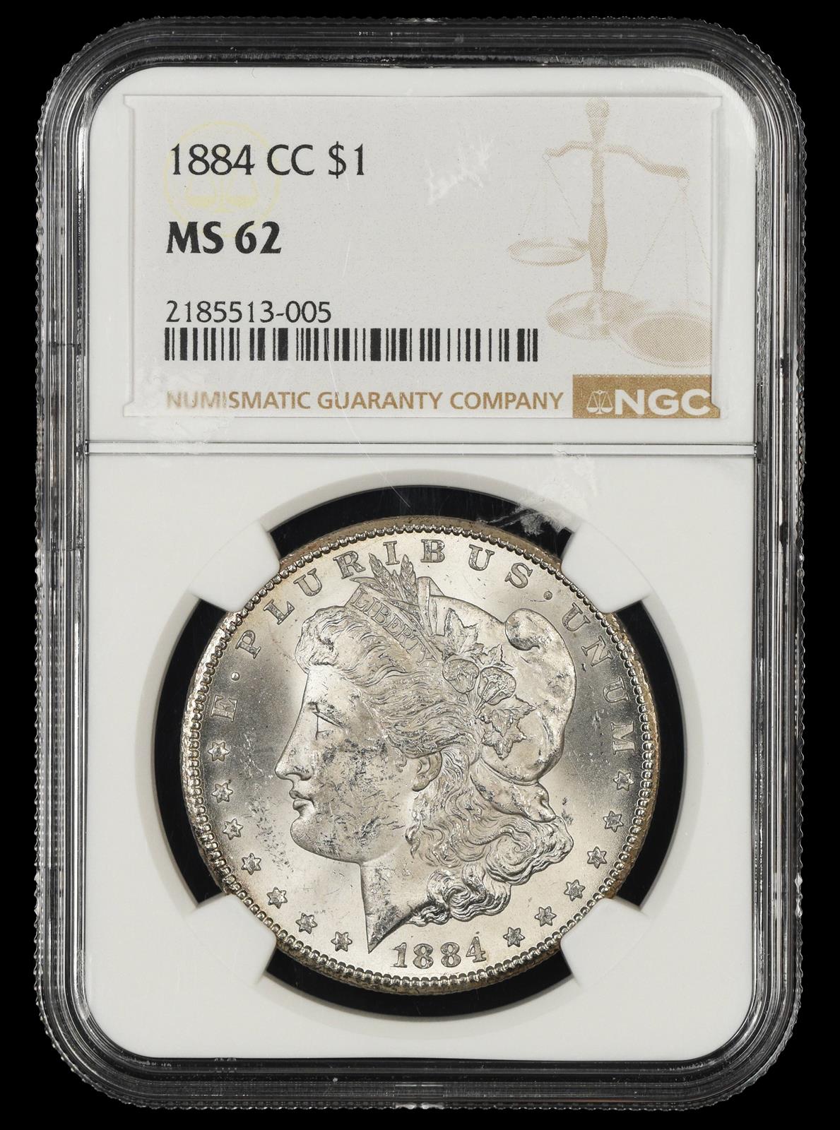 1884 CC $1 NGC MS62
