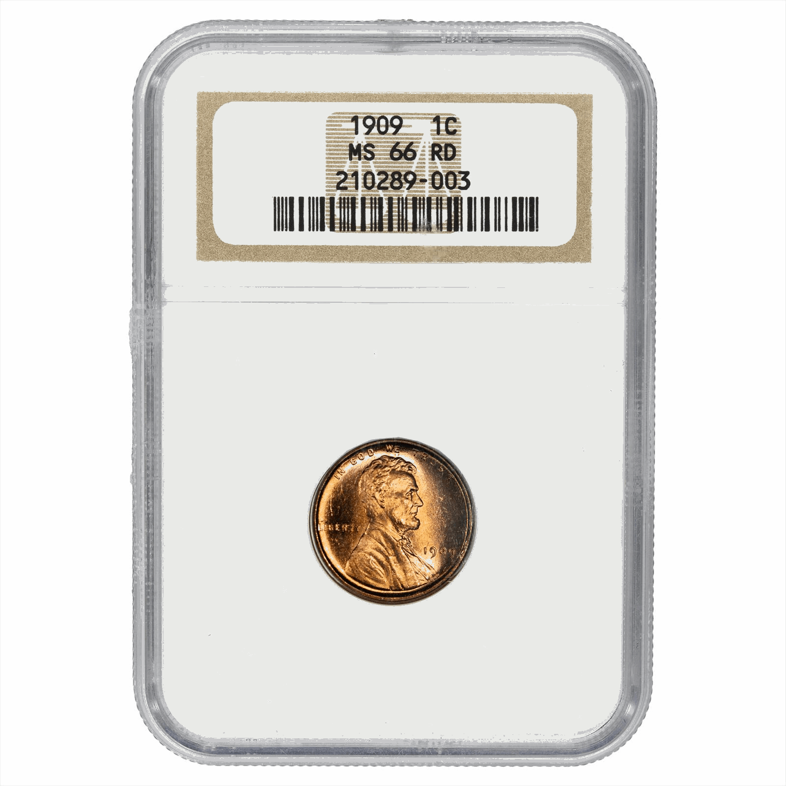 1909 Lincoln Wheat Cent 1C NGC MS 66 RD