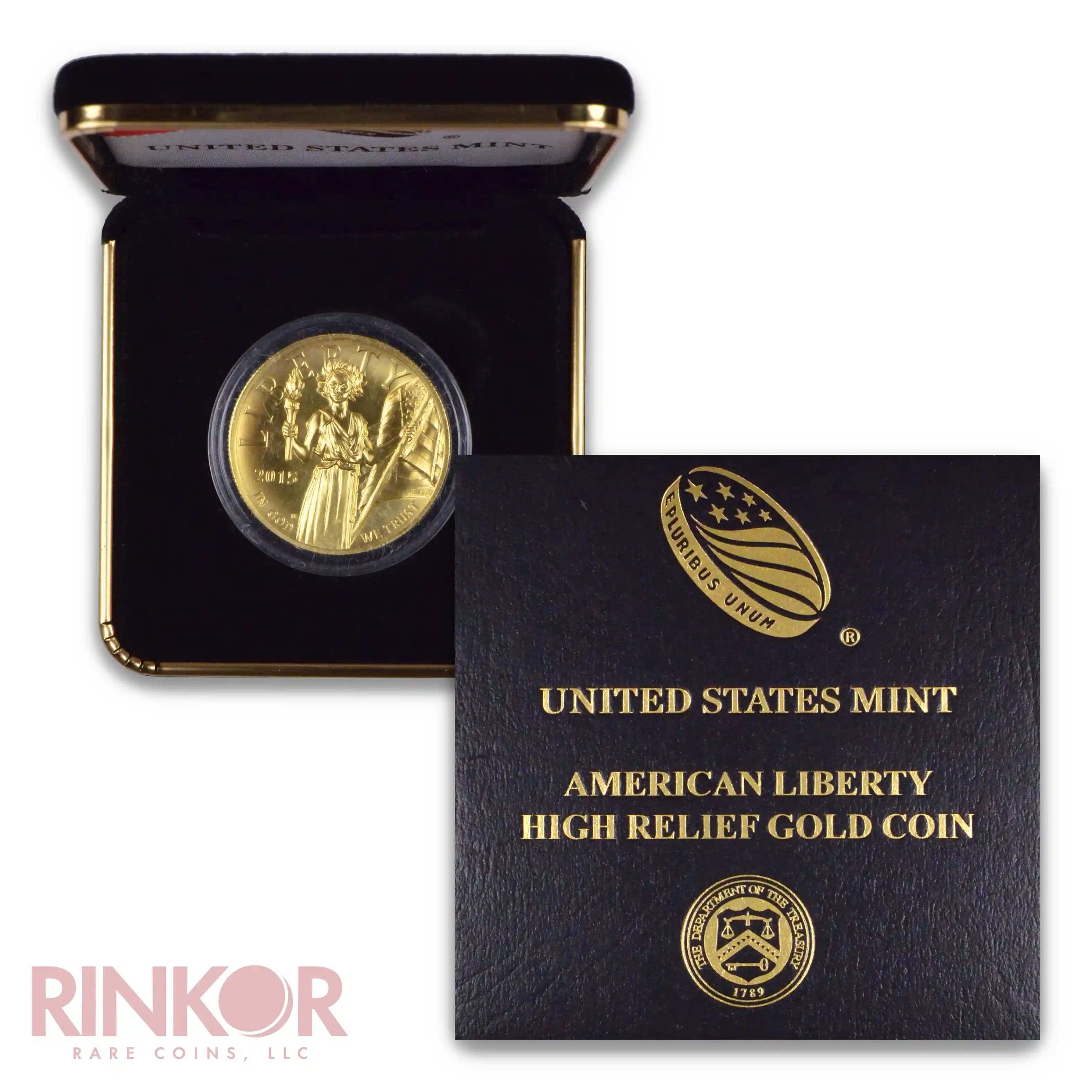 2015-W 1oz American Liberty Gold High Relief Gem BU (Box and CoA)