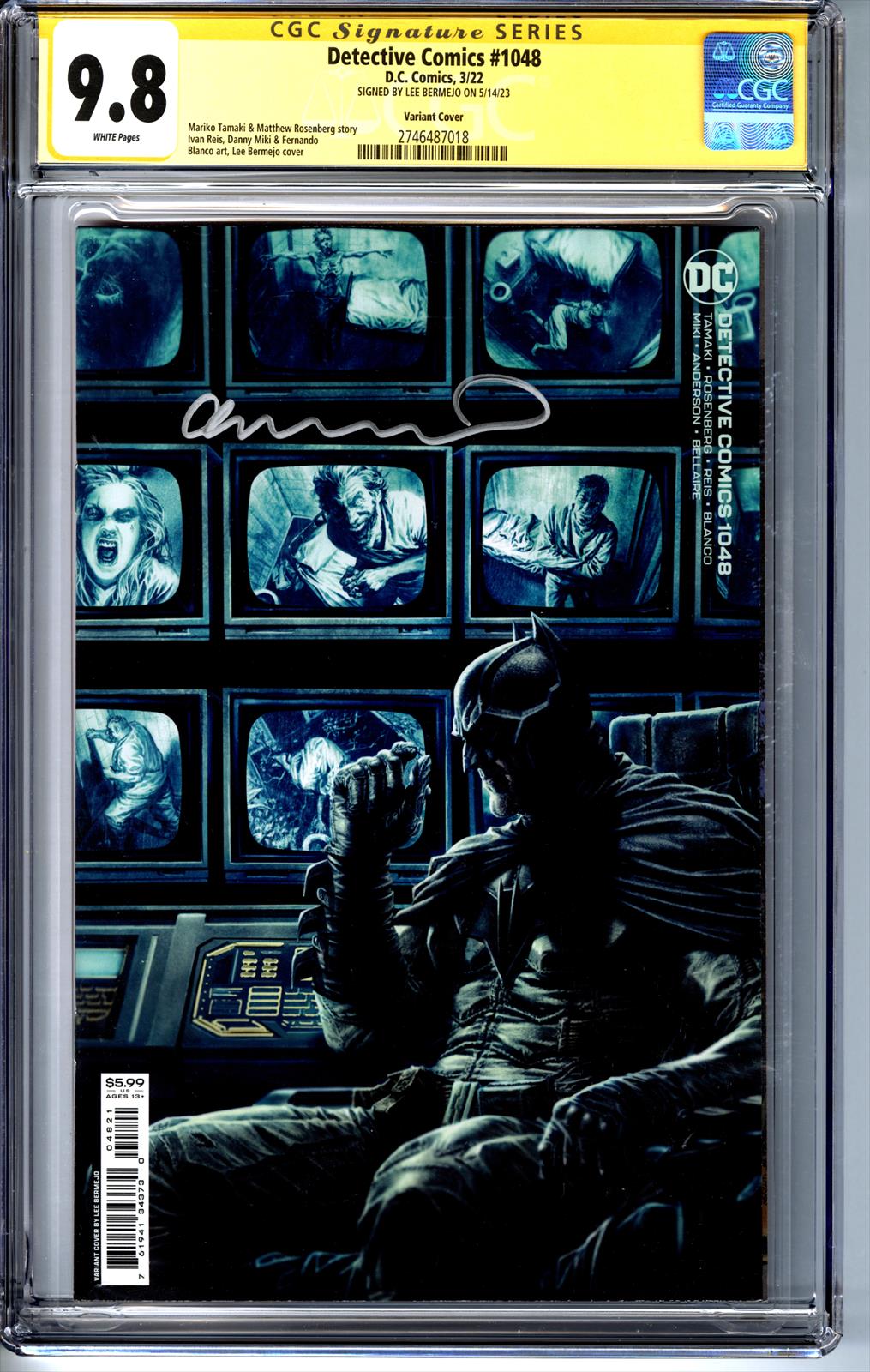 Detective Comics #1048 CGC 9.8 Signature Series Signed by Lee Bermejo 