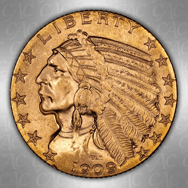 1909 $5 CACG MS 64 