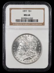 1897 $1 NGC MS64 MS64