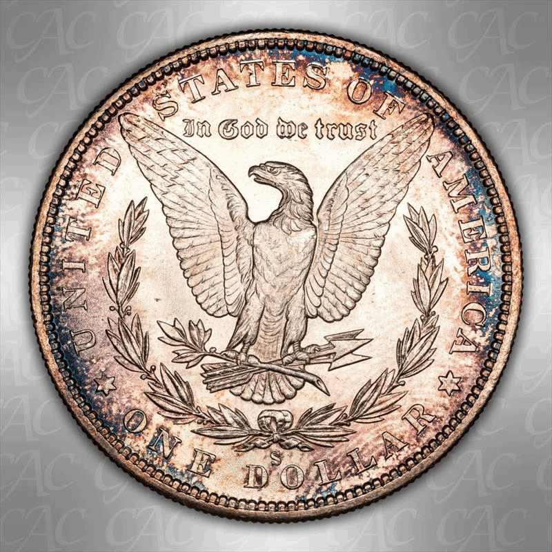 1880 S $1 CACG MS 67 
