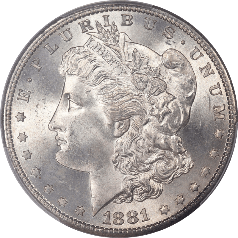 1881-S Morgan Silver Dollar $1 PCGS MS65 - Lustrous, PQ+