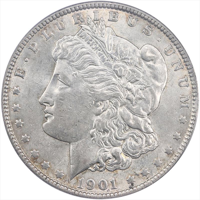 1901 Morgan Silver Dollar PCGS AU 58 - Nice Original Coin 
