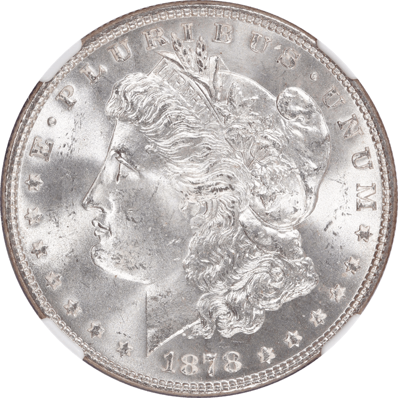1878 7TF Morgan Silver Dollar $1 NGC MS 64 CAC - Nice Original Coin