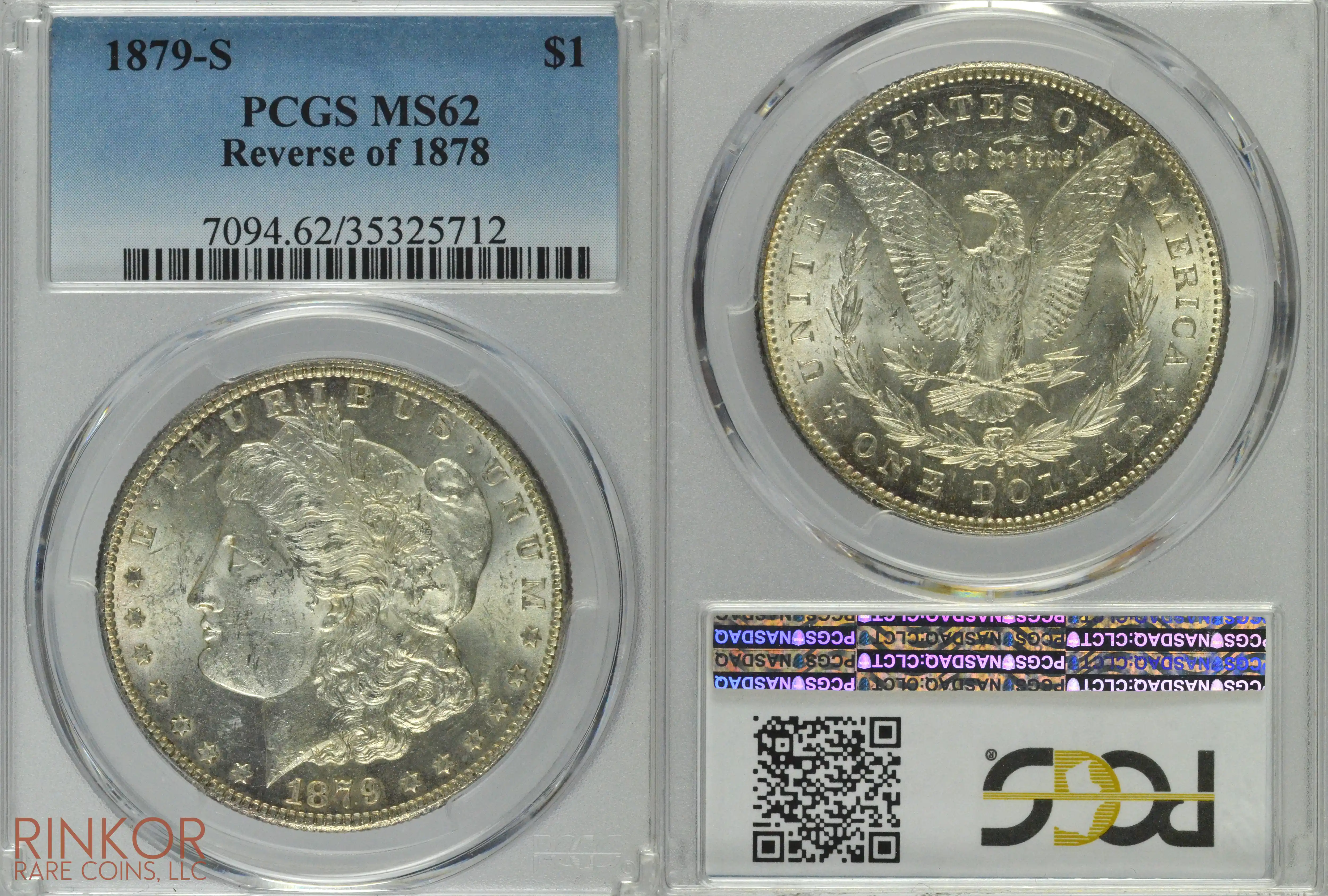 1879-S $1 Reverse of 1878 PCGS MS 62