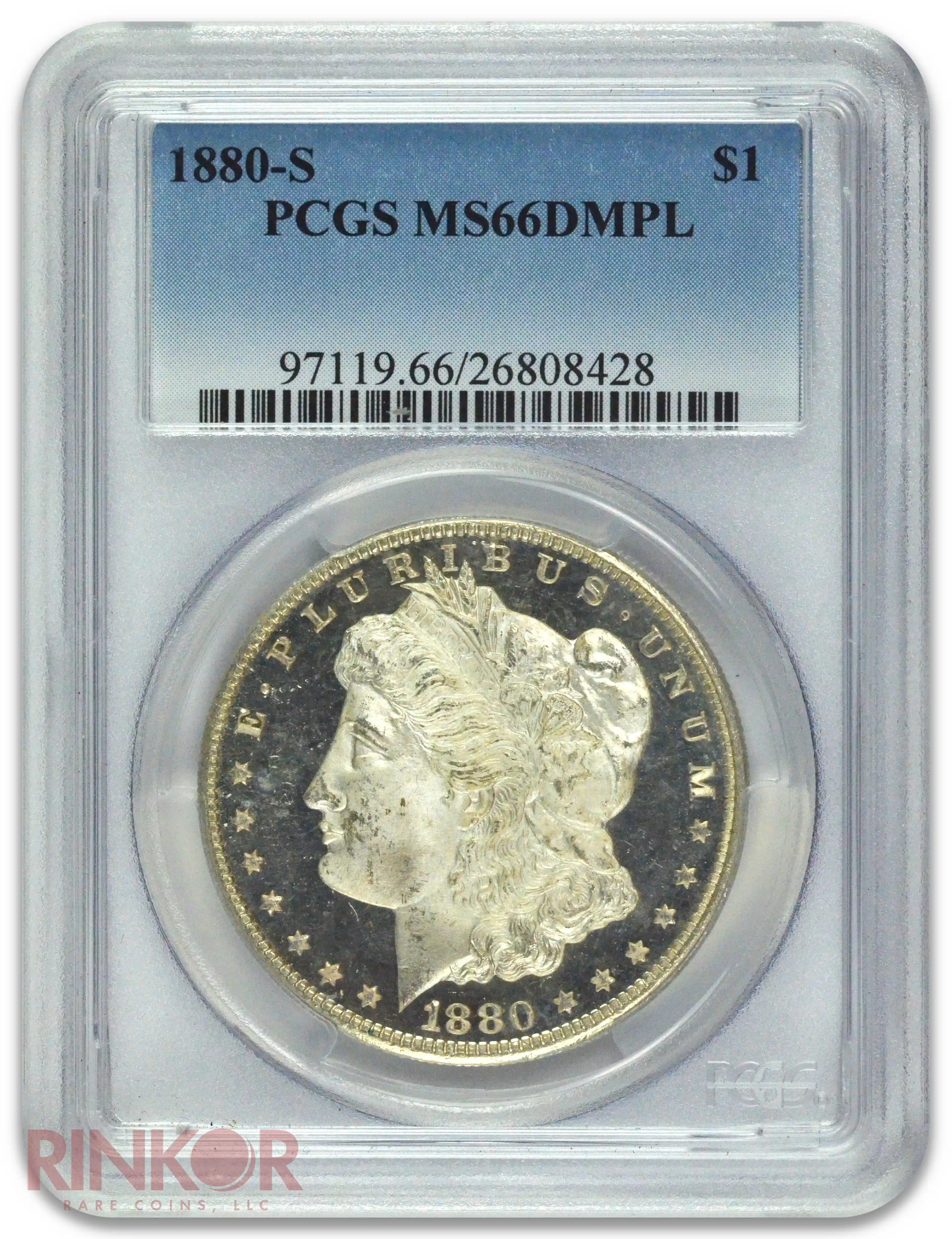1880-S $1 Morgan Dollar PCGS MS 66 DMPL
