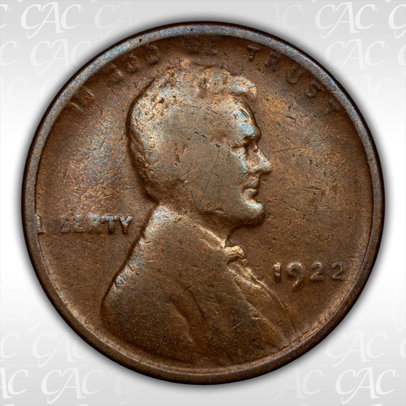 1922 No D Strong Reverse 1c Die Pair 2 CACG F12 