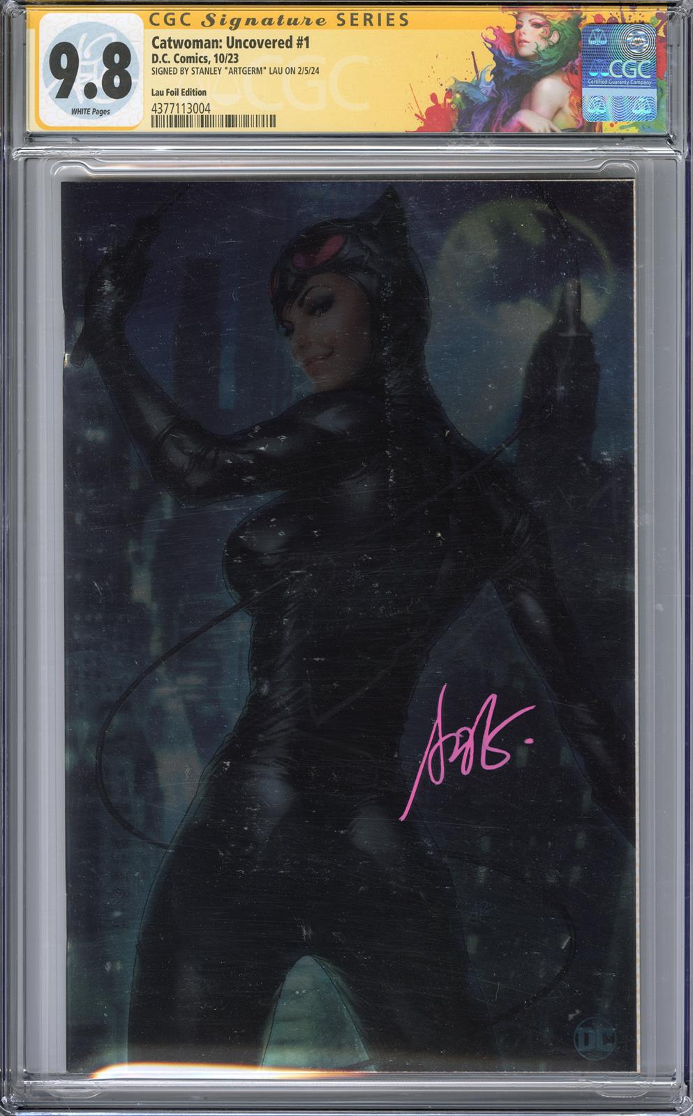 Catwoman: Uncovered #1 CGC Signature Series 9.8 (D.C., 2023) Signed by Stanley Artgerm Lau 