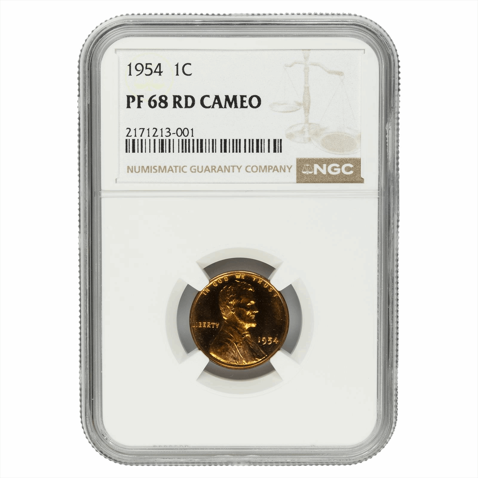 1954 Lincoln Wheat Cent 1C NGC PF 68 RD CAM