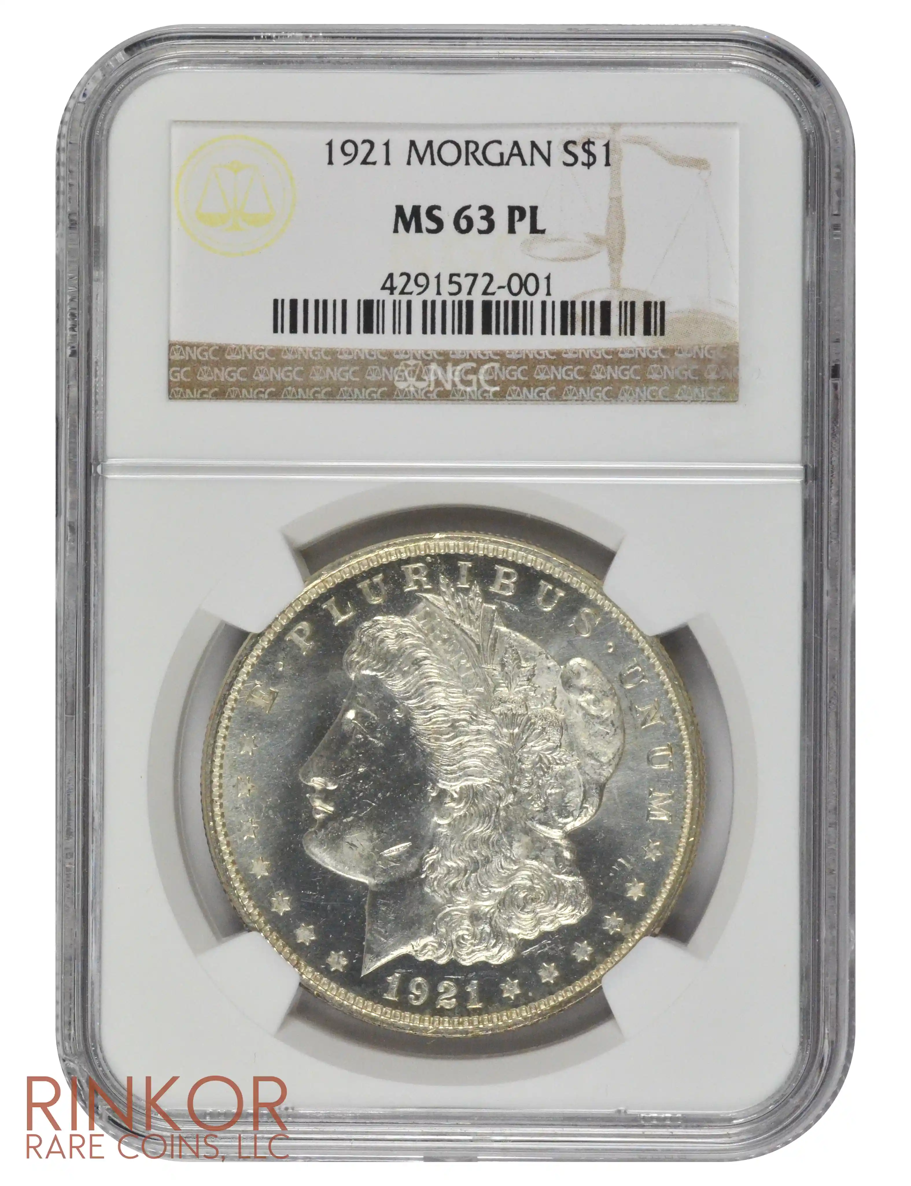 1921 Morgan $1 NGC MS 63 PL