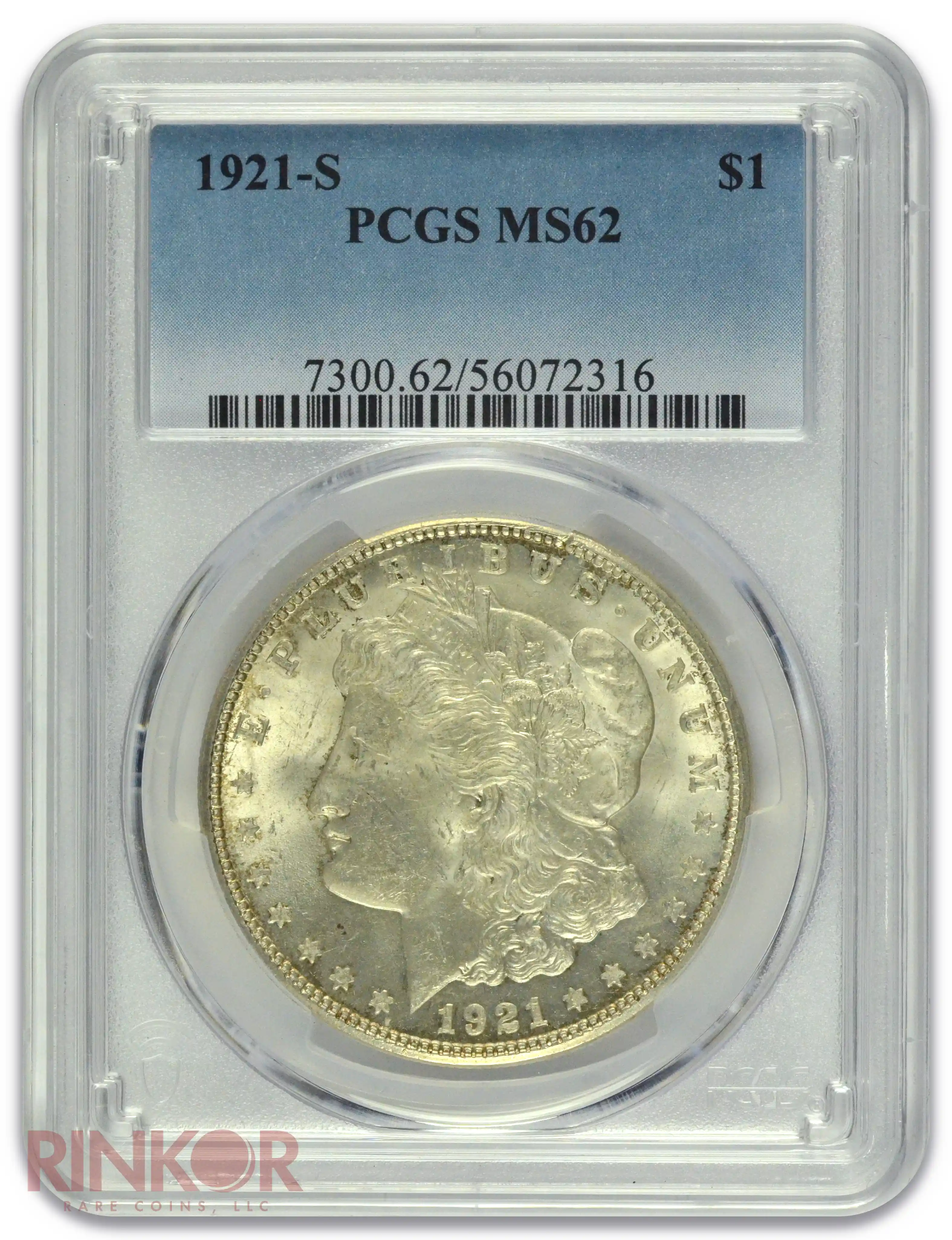 1921-S $1 Morgan Dollar PCGS MS 62