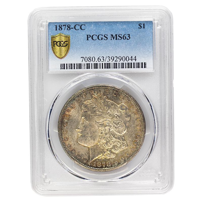 1878-CC Morgan Dollar, $1 PCGS MS 63 