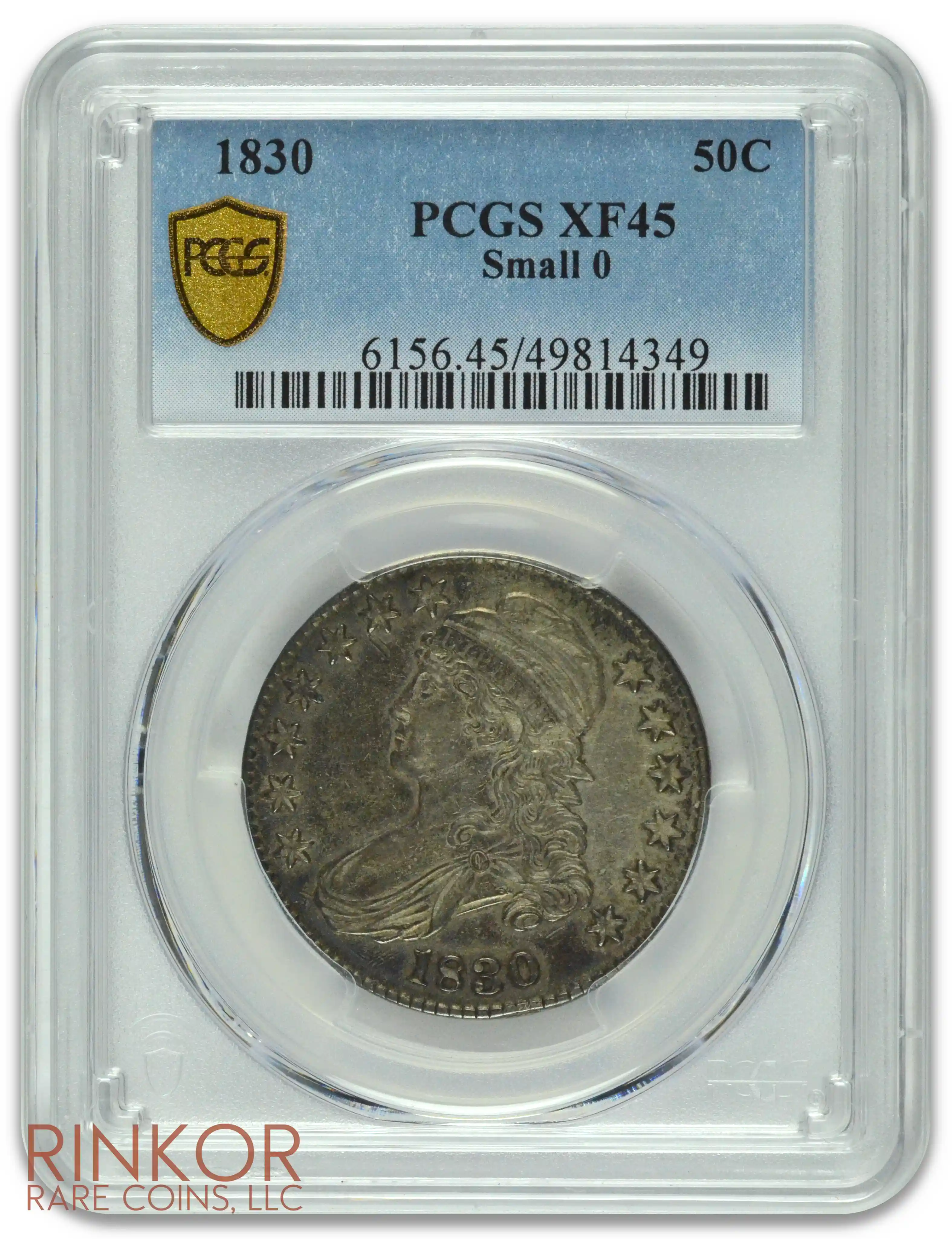 1830 Small 0 Capped Bust PCGS XF-45