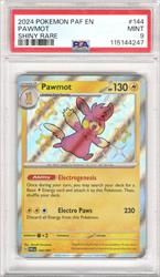 2024 Pokemon PAF En Pawmot Shiny Rare #144 PSA MINT 9 