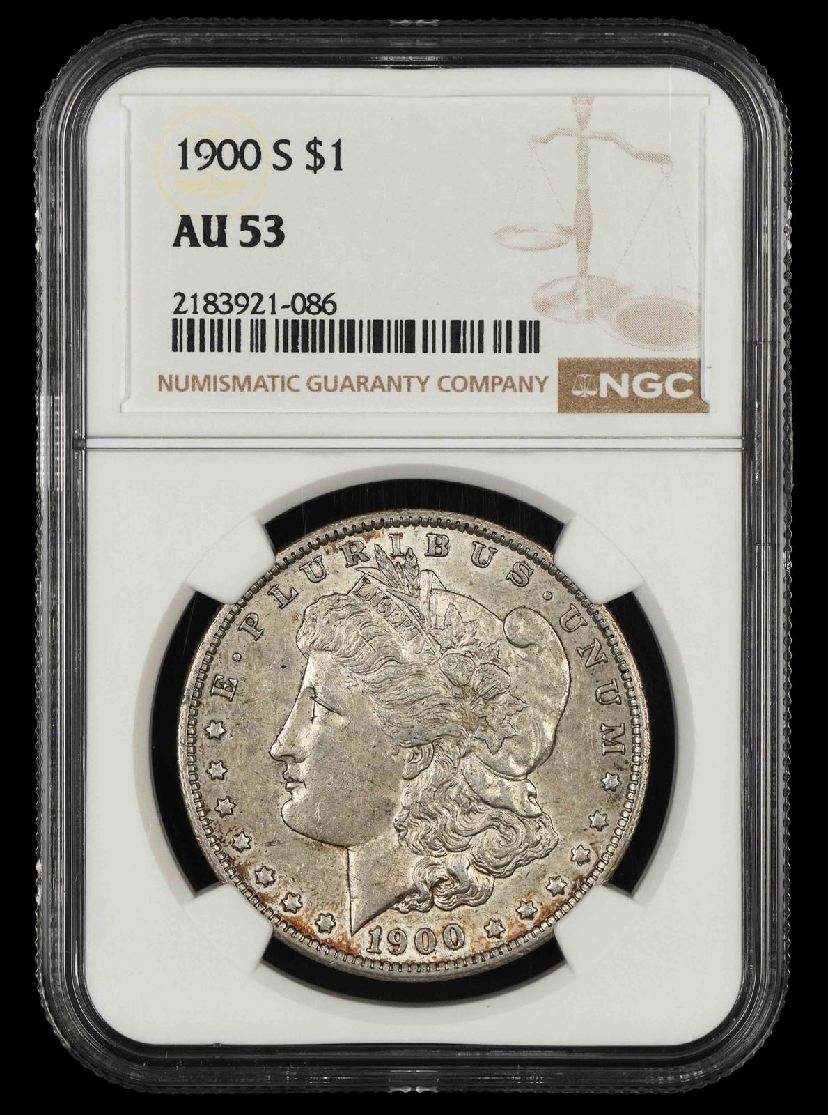 1900 S $1 NGC AU-53